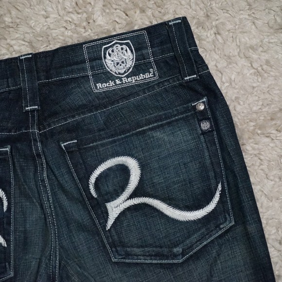 NEW! Rock & Republic Straight Leg Jeans Men Size 32 - Picture 8 of 10